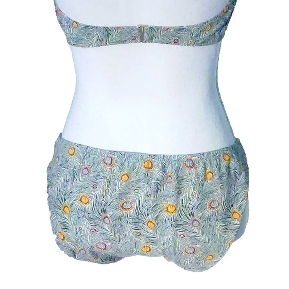 Liberty of London x J. Crew Peacock Feather Print Two Piece Bikini - Picture 6 of 13